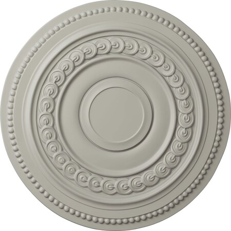 Ekena Millwork Oldham Ceiling Medallion (Fits Canopies up to 8 5/8"), Hand-Painted Pot of Cream, 18"OD x 1 1/4"P CM18OLPCF